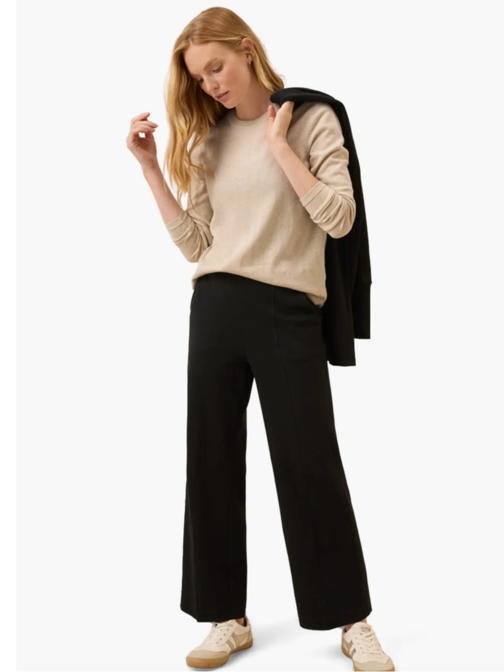 Pact Organic Cotton Airplane Pintuck Wide Leg Pants Size Medium $78